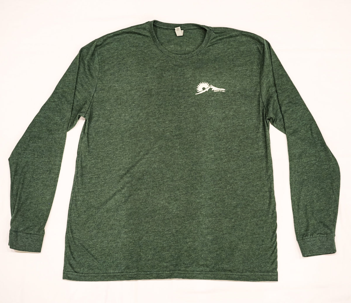 Hunter Green Triblend Long-Sleeve Crew