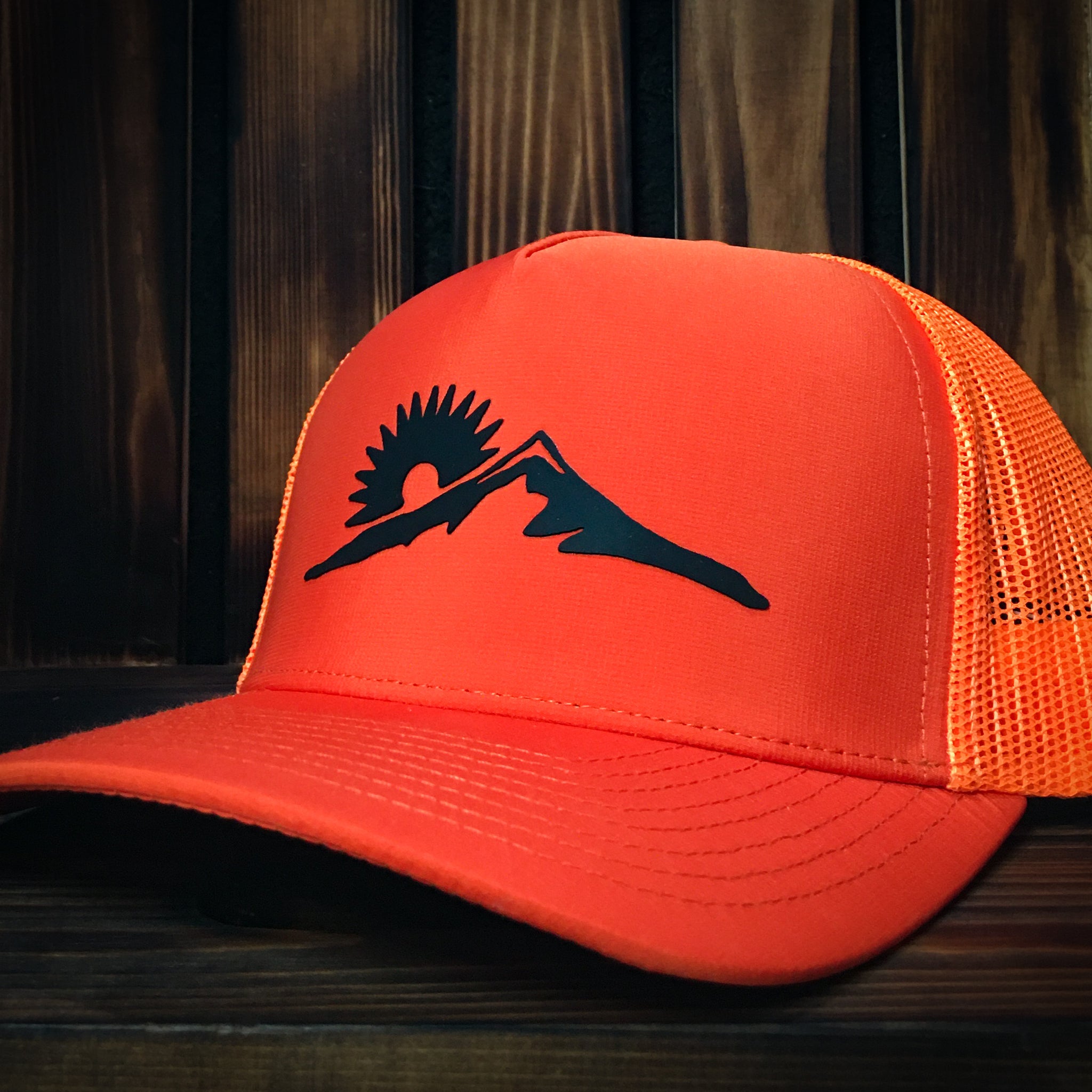 Orange Ridgeline Mesh Hat