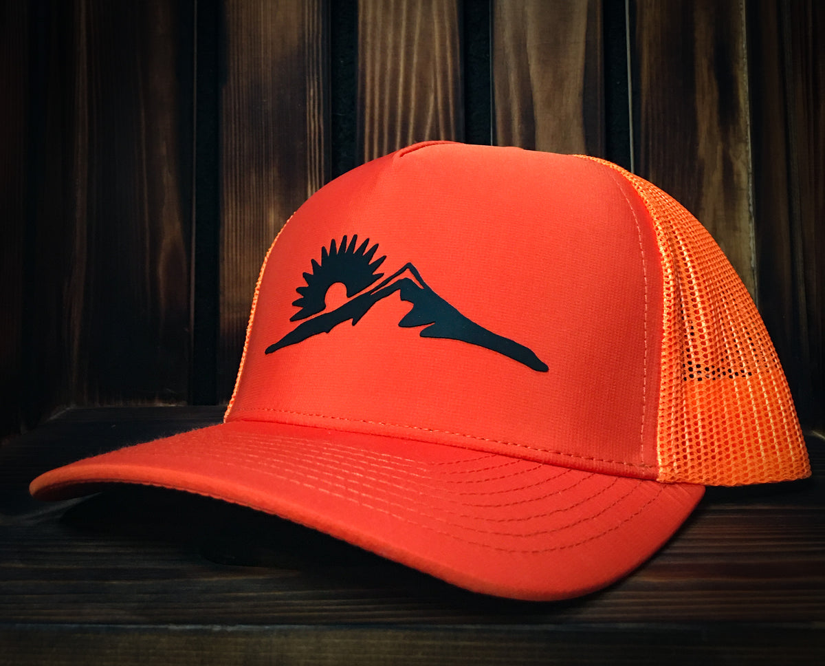 Orange Ridgeline Mesh Hat