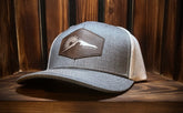 Grey Mountain Logo Youth Leather Patch Hat